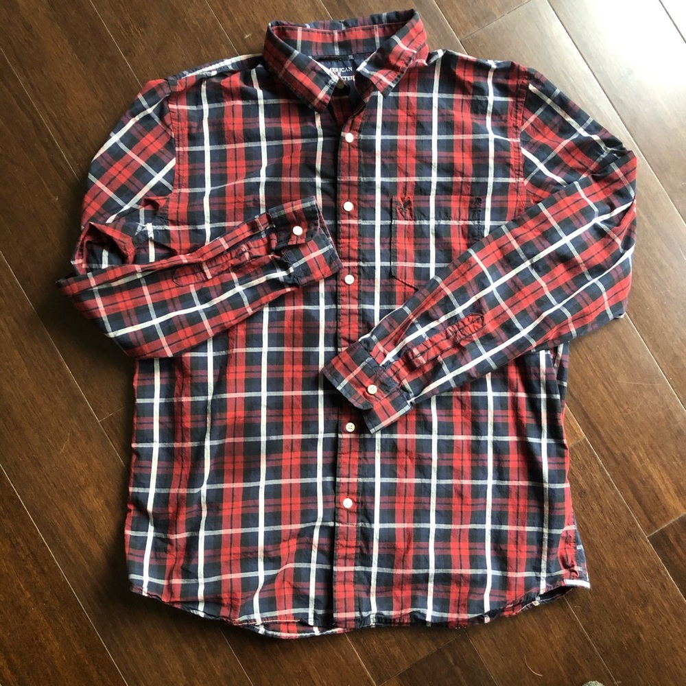 American Eagle Plaid Button Down